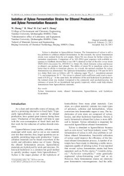 Isolation of Xylose Fermentation Strains for Ethanol Production and