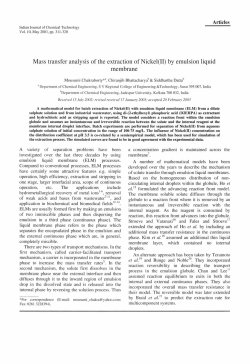 Mass transfer analysis of the extraction of Nickel(II) by emulsion