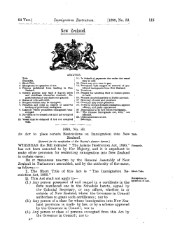 63 VICT 1899 No 33 Immigration Restriction