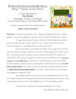 Rising 7th graders Activity Packet - Holton
