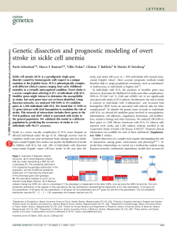 Genetic dissection and prognostic modeling of overt stroke in sickle