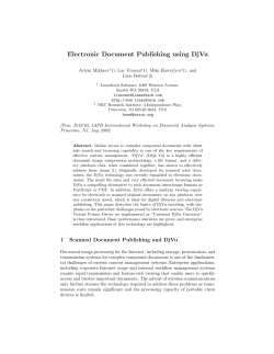 Electronic Document Publishing using DjVu - Vincent
