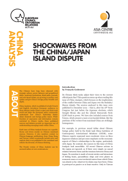 Shockwaves from the China/Japan island dispute