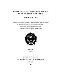 the analysis of conversational implicature in the movie script of