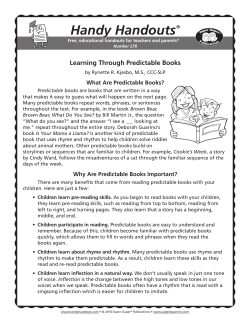 Learning Through Predictable Books