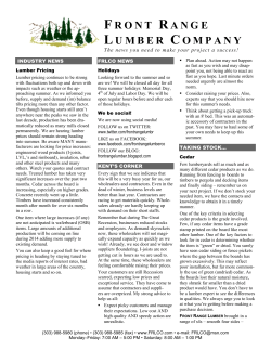 February 2014 Front Range Lumber Newsletter
