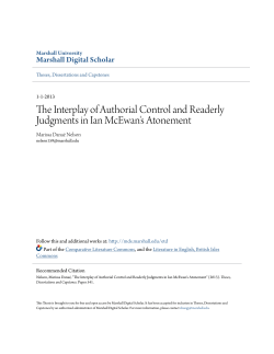The Interplay of Authorial Control and Readerly Judgments in Ian