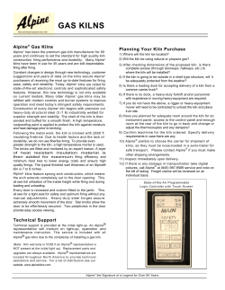 gas kilns - Alpine Kilns