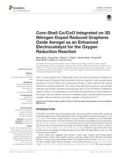 Core-Shell Co/CoO Integrated on 3D Nitrogen Doped Reduced