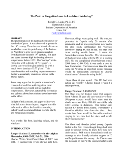 Tin Pest: A Forgotten Issue in Lead-free Soldering?