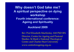 Grief, Spirituality and Health in Later Life