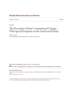 The Procedure of State Constitutional Change