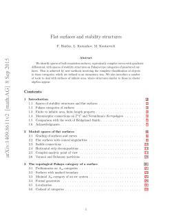 Flat surfaces and stability structures