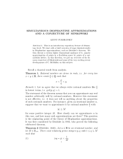SIMULTANEOUS DIOPHANTINE APPROXIMATIONS AND A