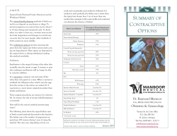 Contraception Overview