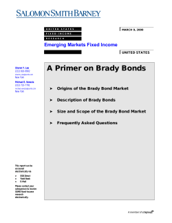 A Primer on Brady Bonds