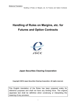 Handling of Rules on Margins, etc. for Futures and Option Contracts