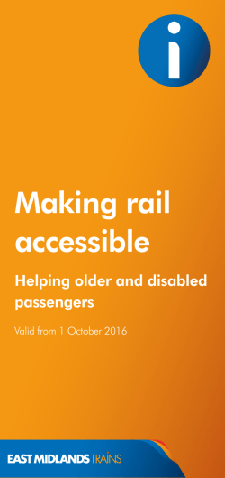 Helping older and disabled passengers leaflet
