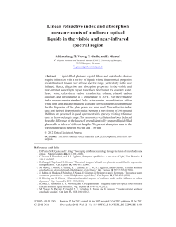 Linear refractive index and absorption measurements of nonlinear
