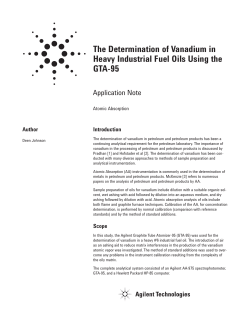 The Determination of Vanadium in Heavy Industrial Fuel Oils Using