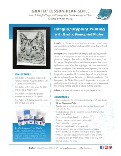 GRAFIX&reg; LESSON PLAN SERIES Intaglio/Drypoint Printing