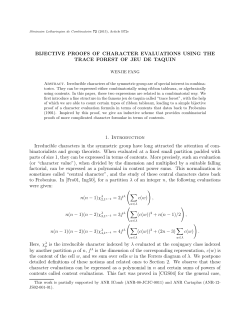 BIJECTIVE PROOFS OF CHARACTER EVALUATIONS USING THE