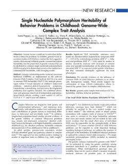 Single Nucleotide Polymorphism Heritability of