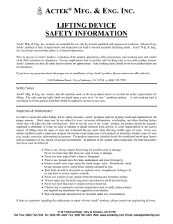 Safety Information