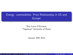 Energy commodities: Price Relationship in US and Europe