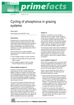 Cycling of phosphorus in grazing systems