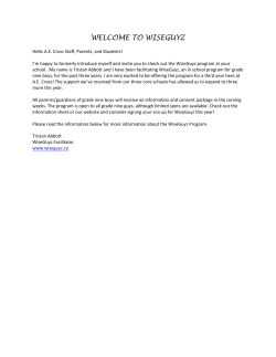 the WiseGuyz Program