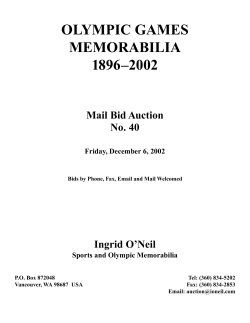 olympic games memorabilia 1896&ndash;2002