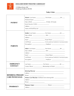 PATIENT PARENTS EMERGENCY CONTACT REFERRING