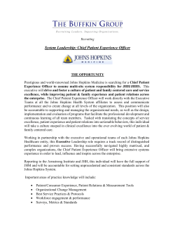 System Leadership: Chief Patient Experience Officer