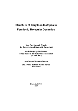 Structure of Beryllium Isotopes in Fermionic Molecular