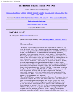 The History of Rock Music - The beginnings