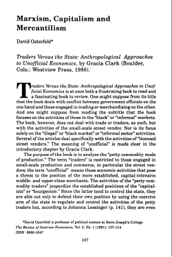 Marxism, Capitalism and Mercantilism