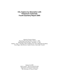 CO2 Capture by Absorption with Potassium Carbonate