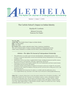 The Carlisle School`s Impact on Indian Identity