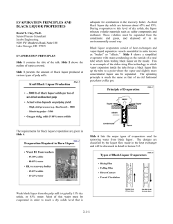 3.1-1 evaporation principles and black liquor properties