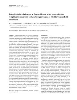 Drought-induced changes in flavonoids and other low molecular