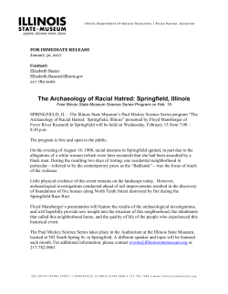 The Archaeology of Racial Hatred: Springfield, Illinois