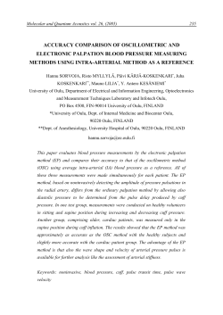 accuracy comparison of oscillometric and electronic palpation blood