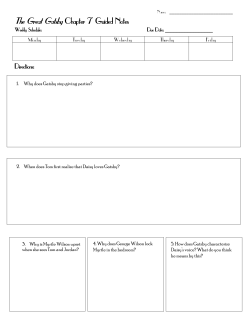The Great Gatsby Chapter 7 Guided Notes