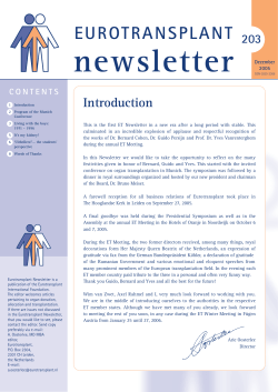 Issue 203 - Eurotransplant