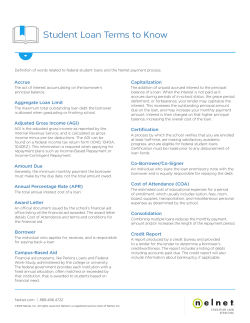 Student Loan Definitions