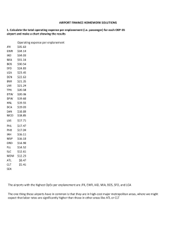 AIRPORT FINANCE HOMEWORK SOLUTIONS 1. Calculate the total