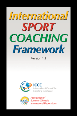 International Sport Coaching Framework – version 1.1