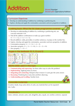 Addition - Planet Maths