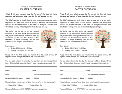 Easter outreach form A - Church of St. Vincent de Paul, Singapore